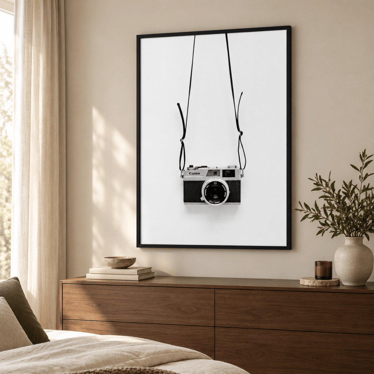 Suspended Moments Camera Canvas Print
