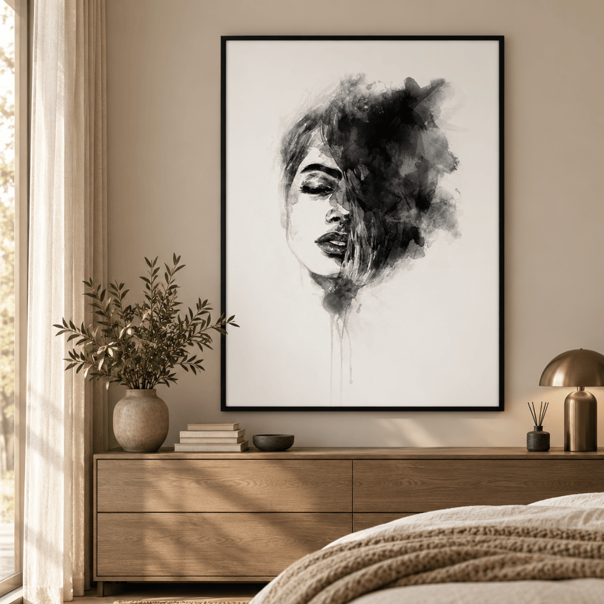 Veiled In Ink Canvas Print