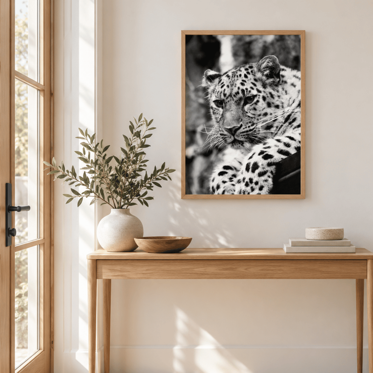 Silent Gaze Leopard Canvas Print