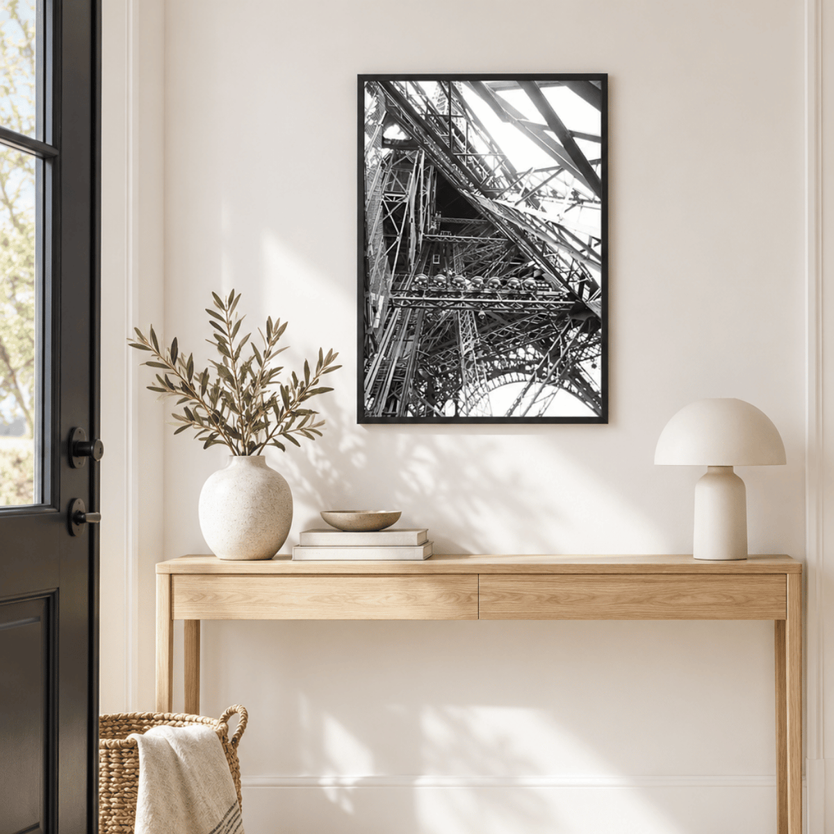 Inside The Eiffel Ironwork Canvas Print