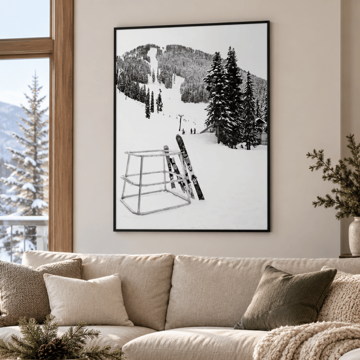 First Tracks Ski Retreat Canvas Print