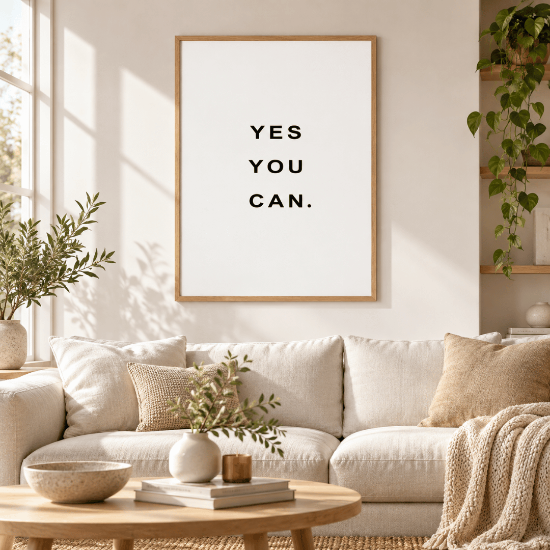 Yes You Can Motivational Canvas Print