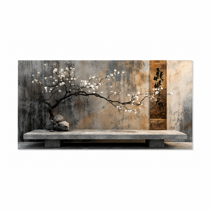Abstract Flowering Branch Canvas