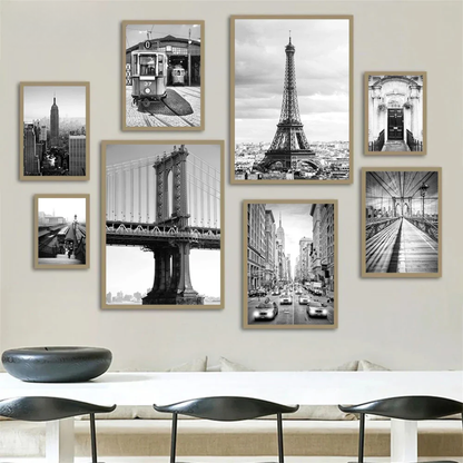 Cityscapes New York & Paris Canvas