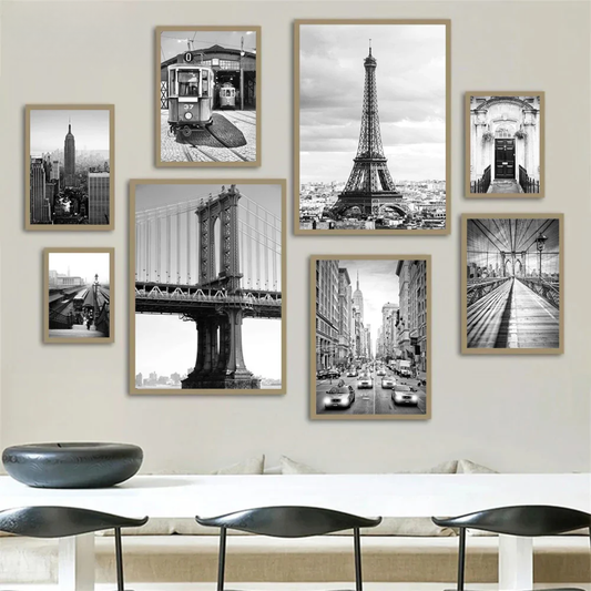 Cityscapes New York & Paris Canvas