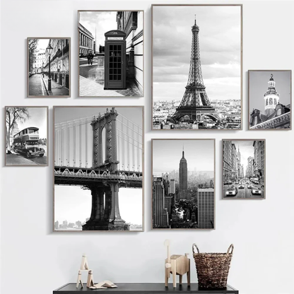 Cityscapes New York & Paris Canvas