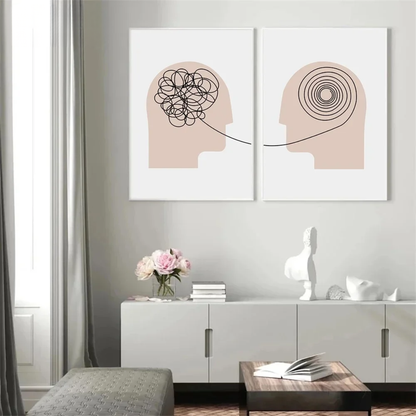 Minimal Abstract Psychology Canvas