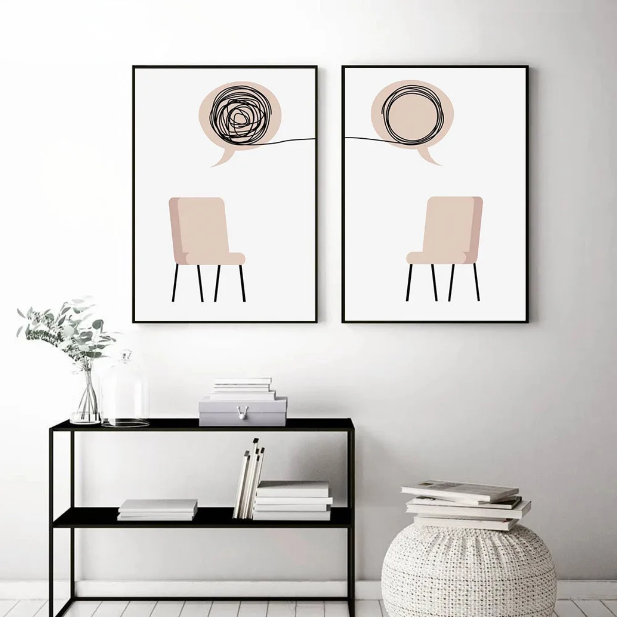 Minimal Abstract Psychology Canvas