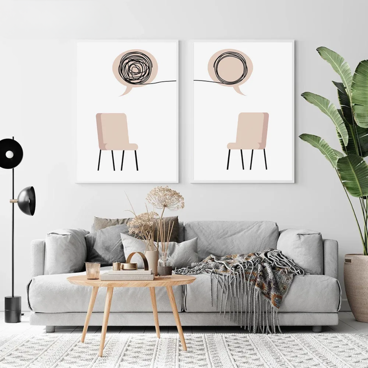 Minimal Abstract Psychology Canvas