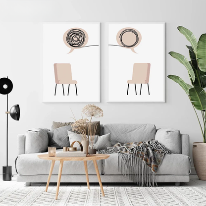 Minimal Abstract Psychology Canvas
