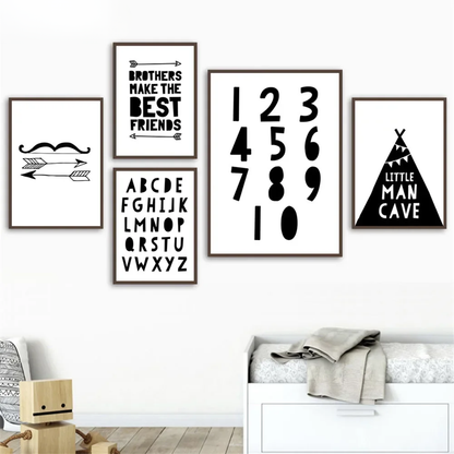 Alphabet & Numbers Kids Canvas