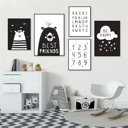 Alphabet & Numbers Kids Canvas