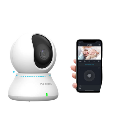 Blurams 2K WiFi Indoor Camera - Night Vision & App Control