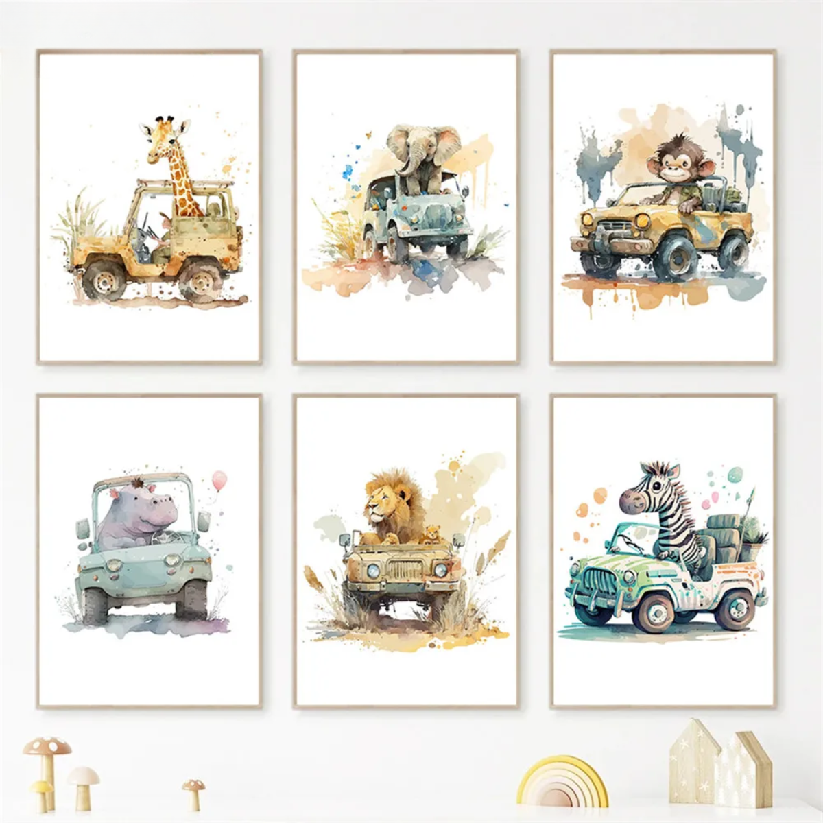 Jungle Animals Nursery Canvas