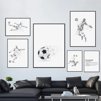 Teen Football Abstract Canvas Print