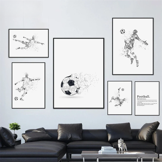 Teen Football Abstract Canvas Print
