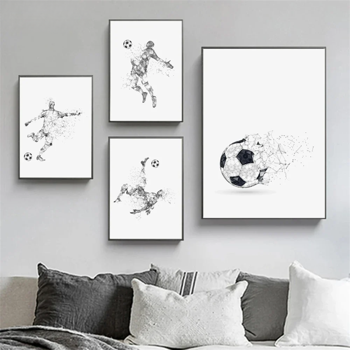 Teen Football Abstract Canvas Print