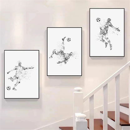 Teen Football Abstract Canvas Print