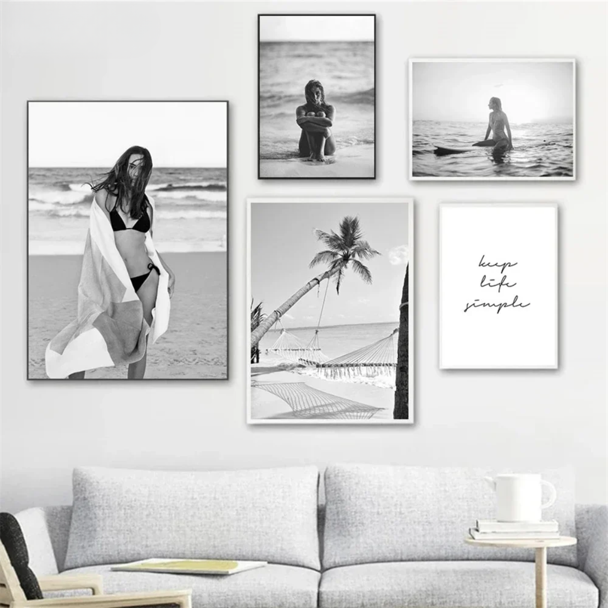 Coconut Palms & Beach Canvas