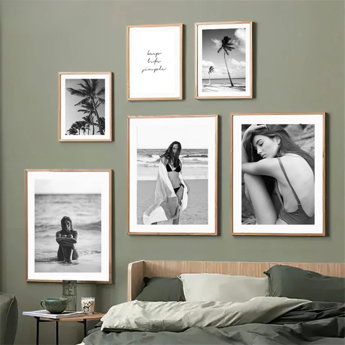 Coconut Palms & Beach Canvas