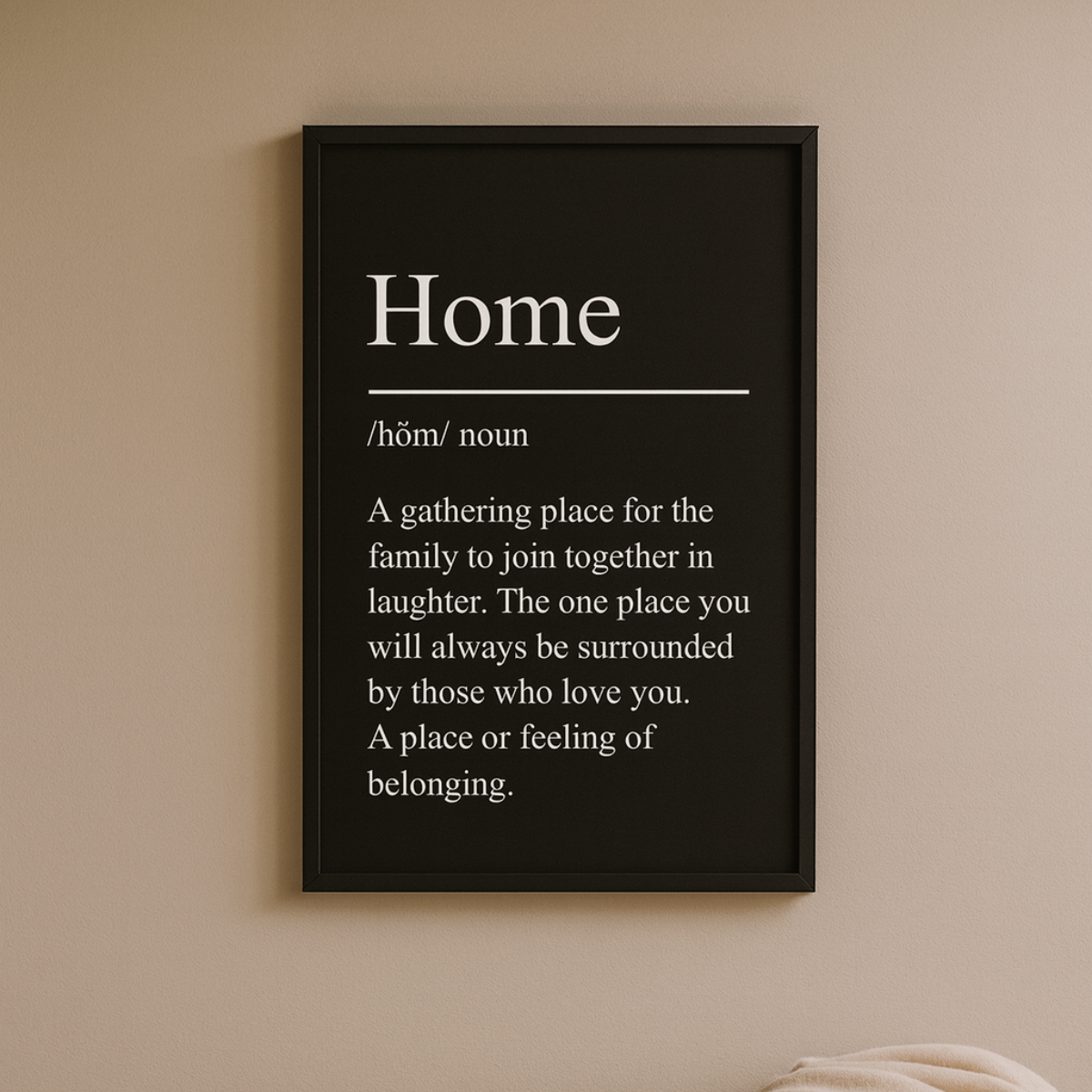 Black Minimalist Inspirational ''Success" Quote Print