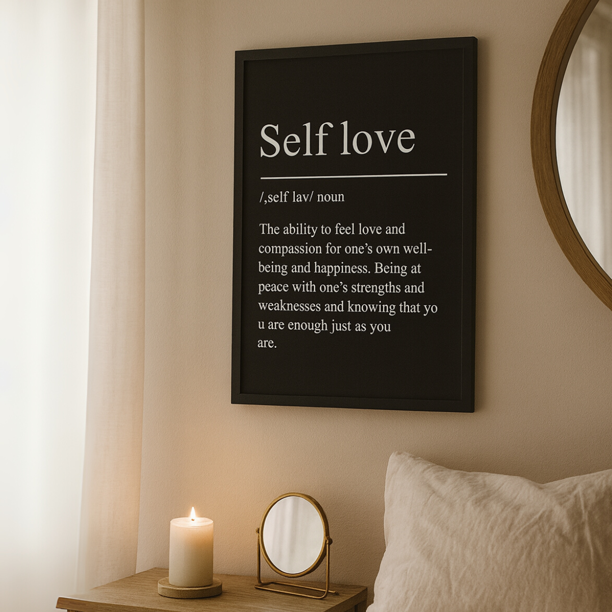 Black Minimalist Inspirational ''Success" Quote Print