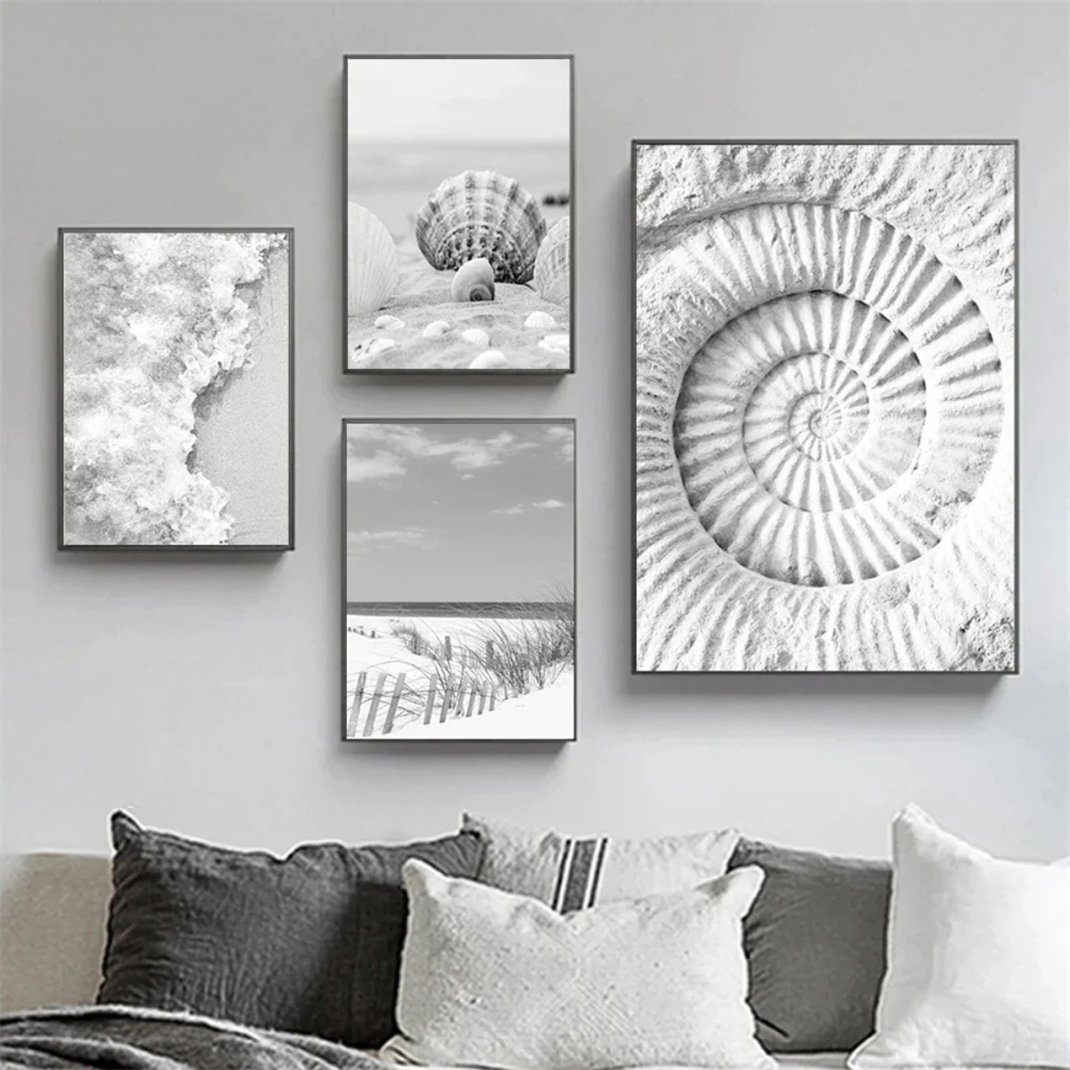 Sea Waves & Coconut Tree Coastal Canvas Print