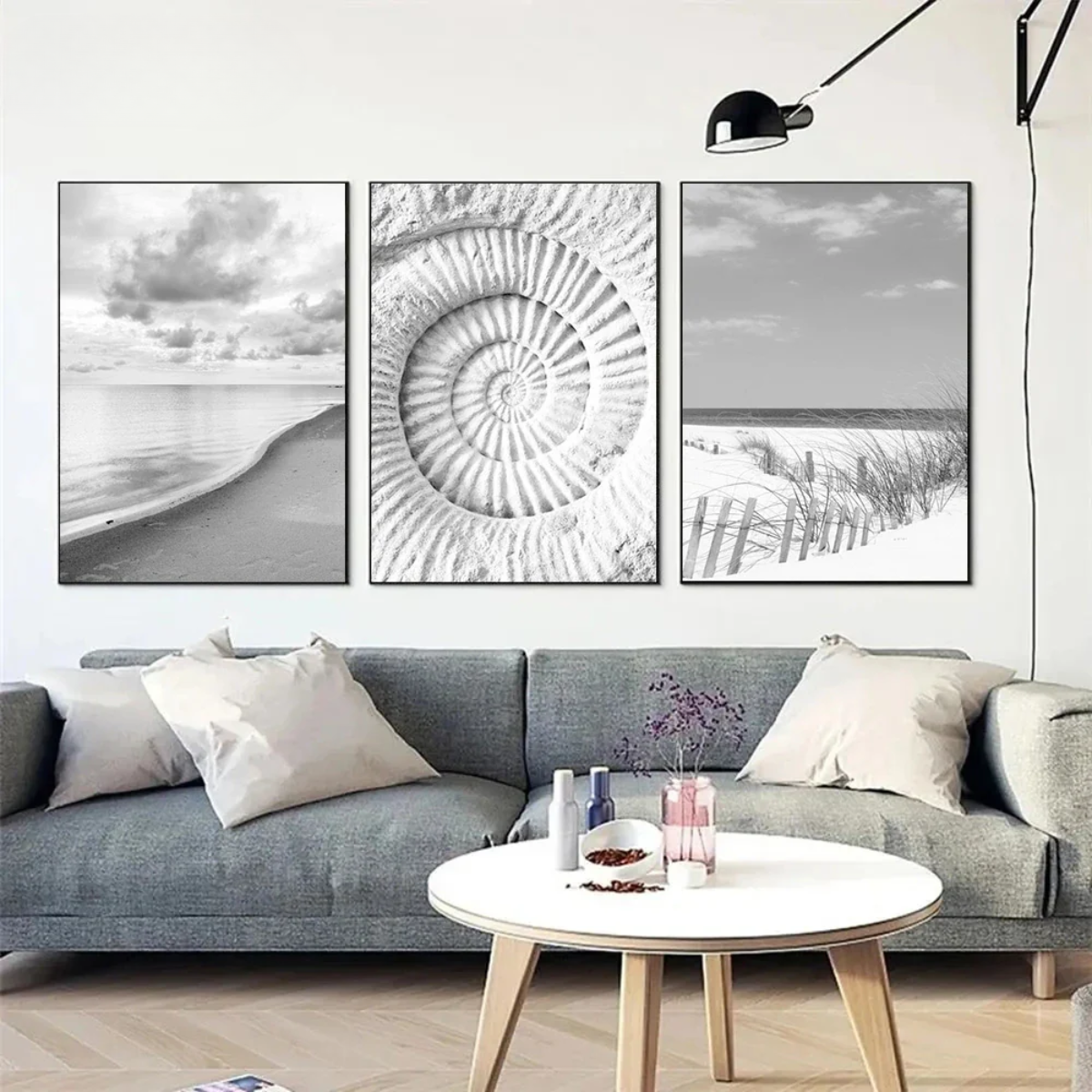 Sea Waves & Coconut Tree Coastal Canvas Print