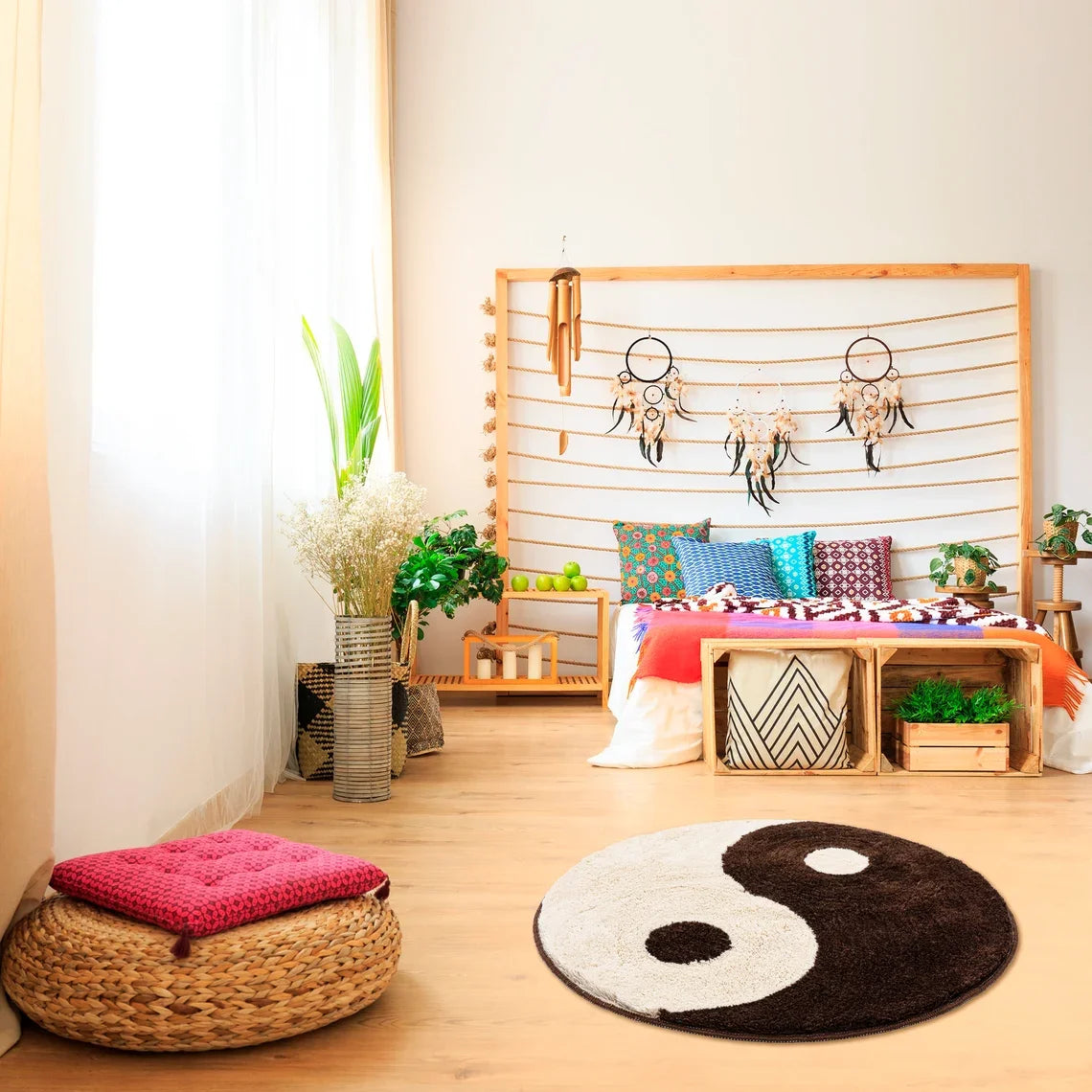 Yin Yang Circle Rug
