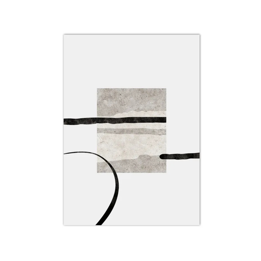 Layered Horizon Stone Abstract Canvas Print