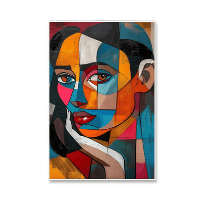 Chromatic Reflection Abstract Portrait Canvas Print