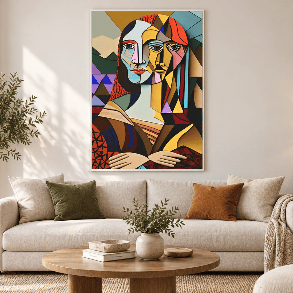 Joined Forms Cubist Duo Canvas Print