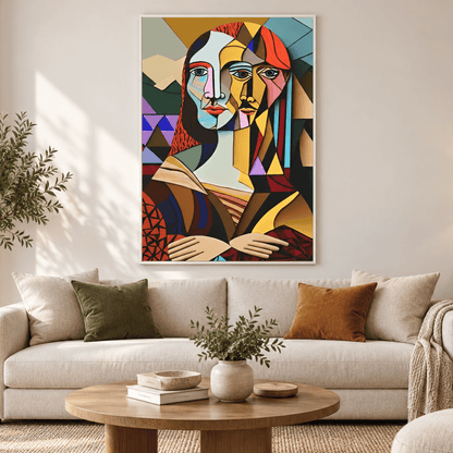 Joined Forms Cubist Duo Canvas Print