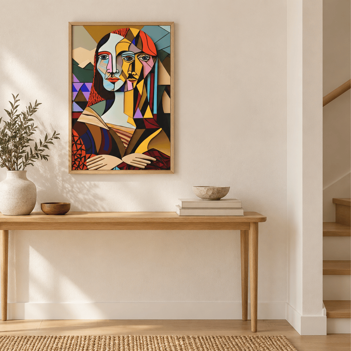 Joined Forms Cubist Duo Canvas Print