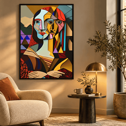 Joined Forms Cubist Duo Canvas Print