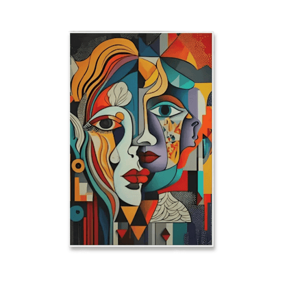 Colourbound Abstract Faces Canvas Print