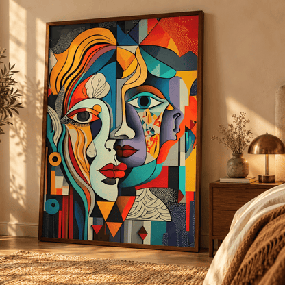 Colourbound Abstract Faces Canvas Print