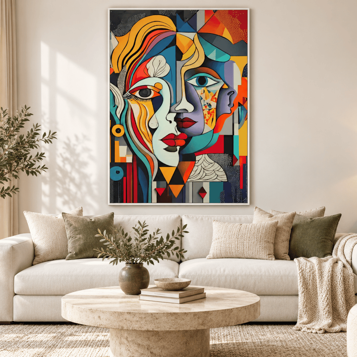 Colourbound Abstract Faces Canvas Print