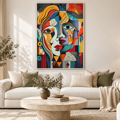 Colourbound Abstract Faces Canvas Print