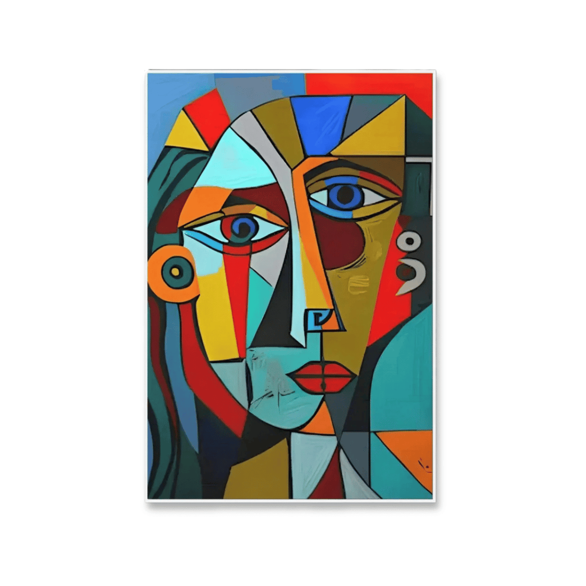 Prismatic Persona Abstract Portrait Canvas Print