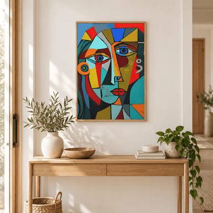 Prismatic Persona Abstract Portrait Canvas Print