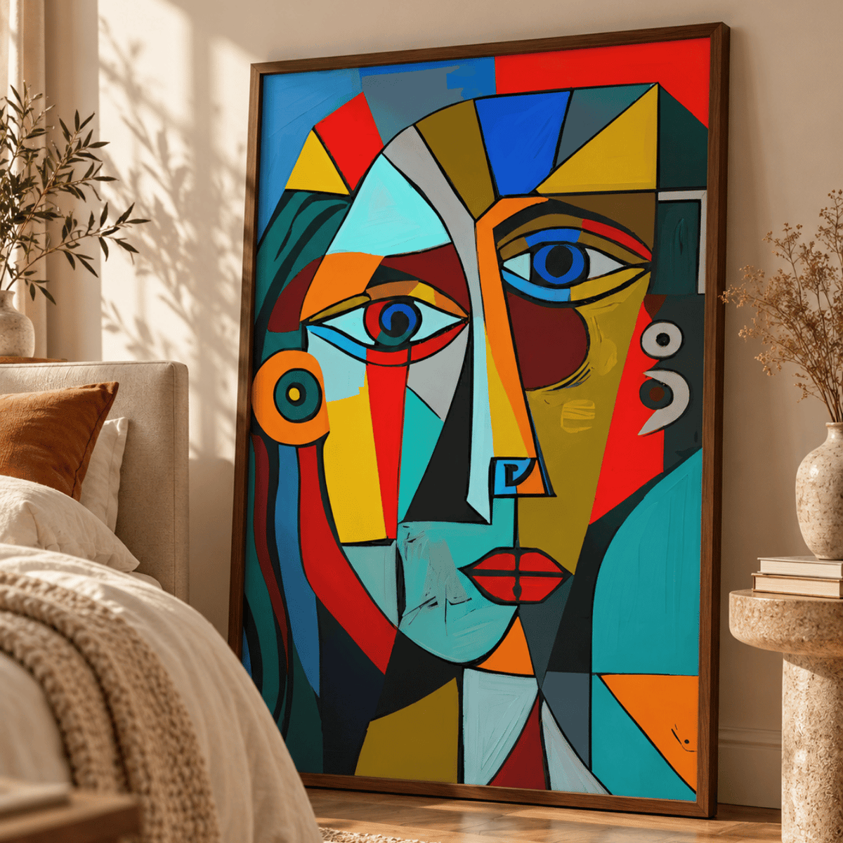 Prismatic Persona Abstract Portrait Canvas Print