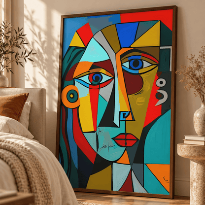 Prismatic Persona Abstract Portrait Canvas Print