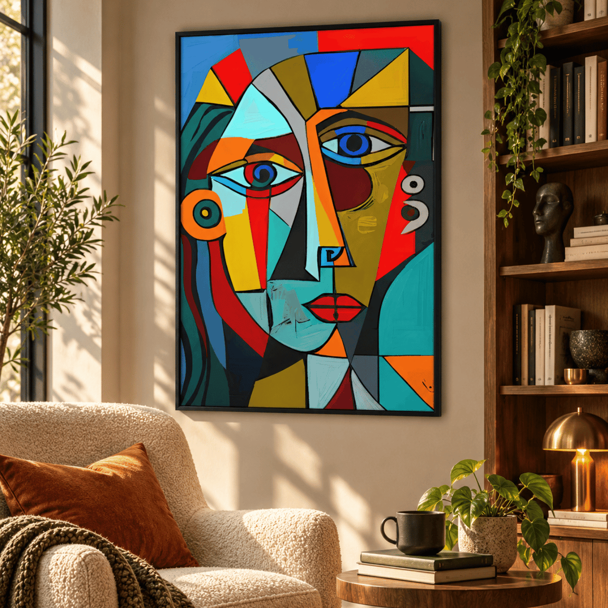 Prismatic Persona Abstract Portrait Canvas Print