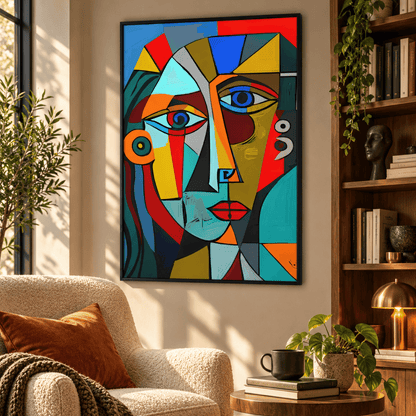 Prismatic Persona Abstract Portrait Canvas Print