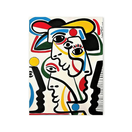Carnival Of Faces Canvas Print