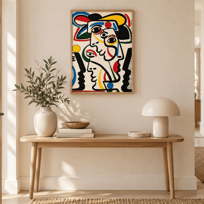 Carnival Of Faces Canvas Print