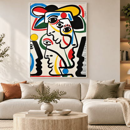 Carnival Of Faces Canvas Print