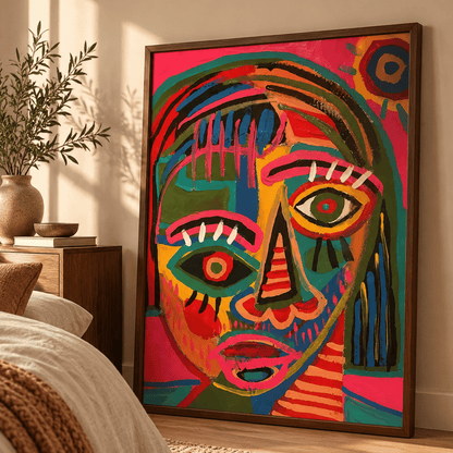 Wild Gaze Face Canvas Print
