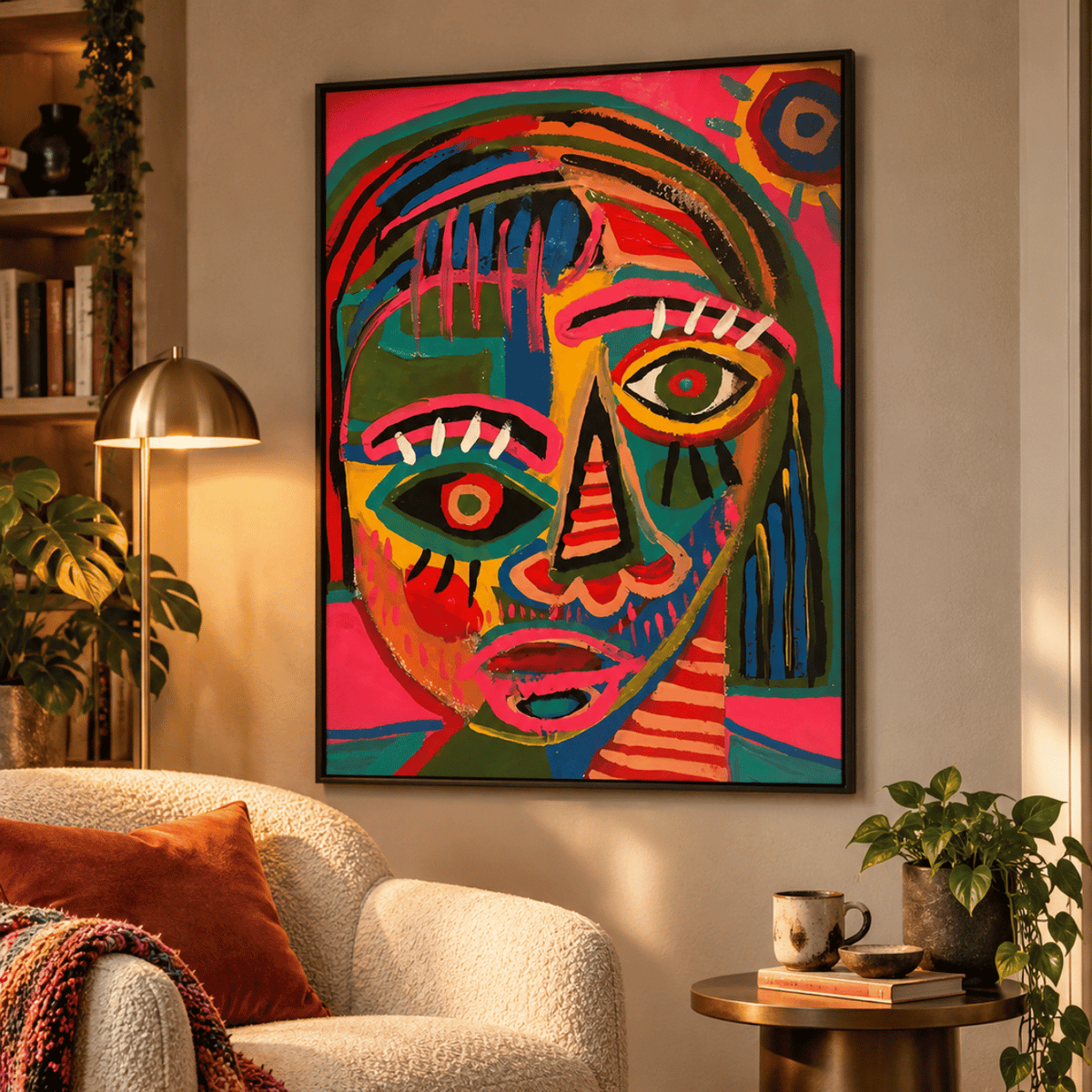Wild Gaze Face Canvas Print